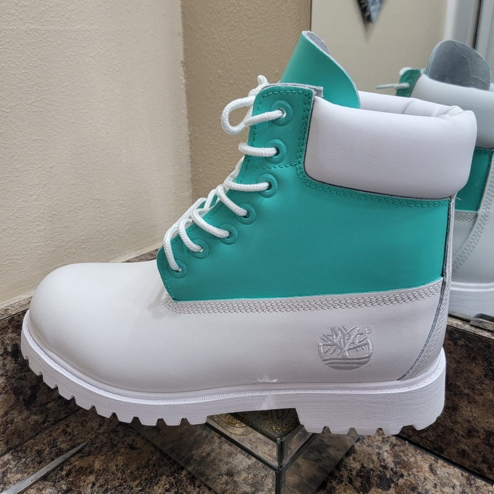 Brand new timberland boots south beach green custom fashion